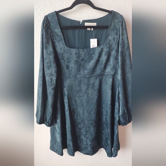 Sachin & Babi x Dillard's NWT Emerald Long Sleeve Mini Baby Doll  Dres… - Picture 5 of 7